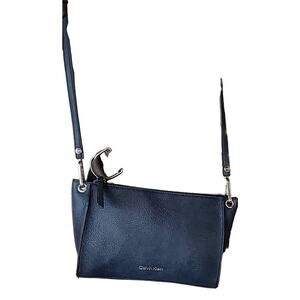 Calvin Klein Dark Blue Crossbody Faux Leather Bag